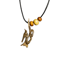 گردنبند چوبی طرح دلبر کد 2