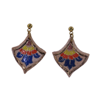 گوشواره سرامیکی طرح گل مرجانک