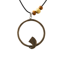 گردنبند چوبی طرح گاه فراموشی کد 01