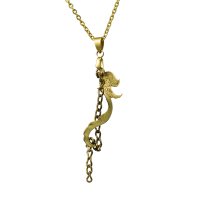 گردنبند برنجی طرح پرنده‌ی دربند