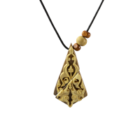 گردنبند چوبی طرح رد و تمنا