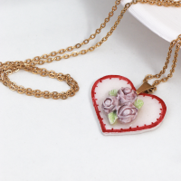 گردنبند سرامیکی طرح دل