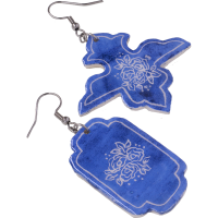 گوشواره سرامیکی طرح برکه آبی