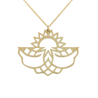 گردنبند برنجی پرواز و غروب کد 02