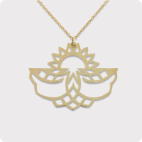 گردنبند برنجی پرواز و غروب کد 02