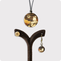 نیم ست چوبی طرح آسمان شب