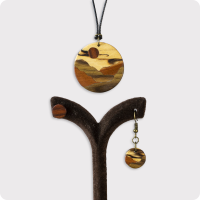 نیم ست چوبی طرح دشت سبز