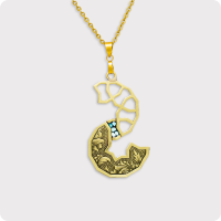 گردنبند برنجی طرح بازگشت یا فرگشت