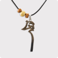 گردنبند چوبی طرح زندگی