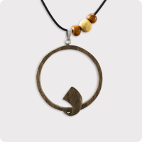 گردنبند چوبی طرح گاه فراموشی کد 01