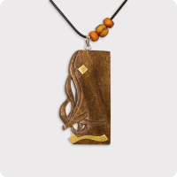 گردنبند چوبی طرح خیال